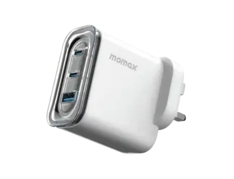 Momax 1 Charge Flow Plus 3 Port USB-C and USB-A  Gan Charger 80W - White