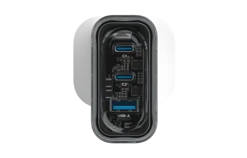 Momax 1 Charge Flow Plus 3 Port USB-C and USB-A  Gan Charger 80W - White