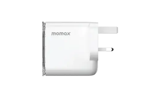 Momax 1 Charge Flow Plus 3 Port USB-C and USB-A  Gan Charger 80W - White