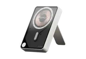 Momax 1-Power X Pro Magnetic Wireless Power Bank with Stand And Built-In USB-C Cable 5000mAh - White