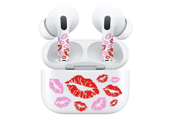 Rock Max AirPods & Charging Case Art Skin Set for AirPods Pro 2 / Pro - Pink Lips Print