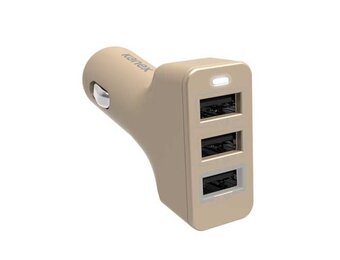 Kanex 3-Port Car Charger 4.4A - Gold
