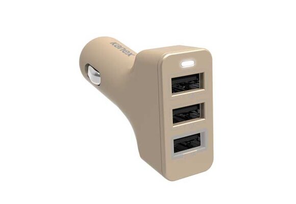Kanex 3-Port Car Charger 4.4A - Gold
