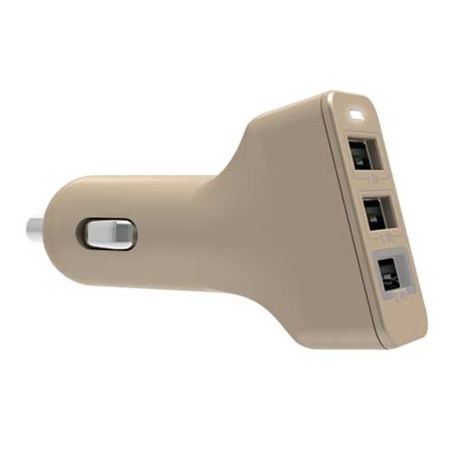 Kanex 3-Port Car Charger 4.4A - Gold