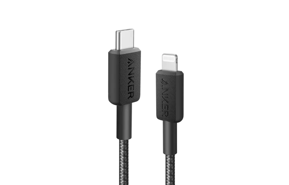 Anker USB-C to Lightning Cable Nylon Braided 3ft/0.9m - Black