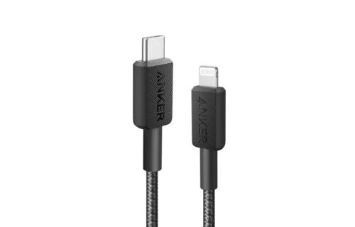 Anker USB-C to Lightning Cable Nylon Braided 3ft/0.9m - Black