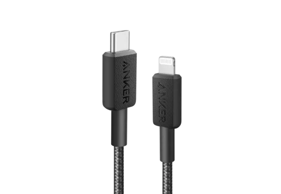 Anker USB-C to Lightning Cable Nylon Braided 3ft/0.9m - Black