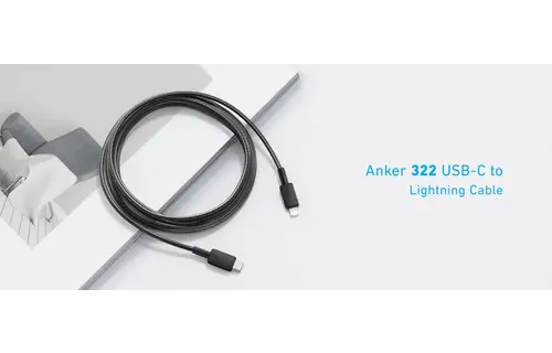 Anker USB-C to Lightning Cable Nylon Braided 3ft/0.9m - Black