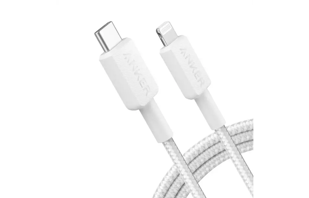 Anker USB-C to Lightning Cable Nylon Braided 6ft/1.8m - White