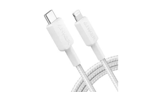 Anker USB-C to Lightning Cable Nylon Braided 6ft/1.8m - White