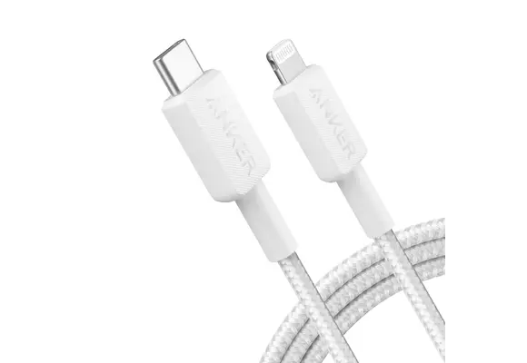 Anker USB-C to Lightning Cable Nylon Braided 6ft/1.8m - White