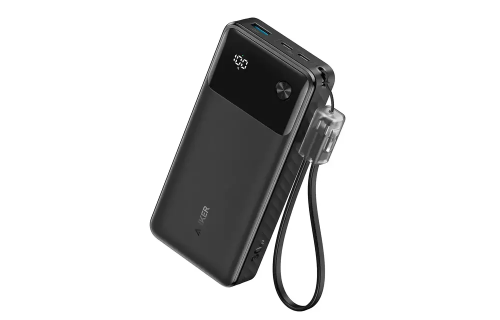 Anker Power Bank Powercore 30W Portable Charger with USB C Cable Lanyard 20,000mAh - Black