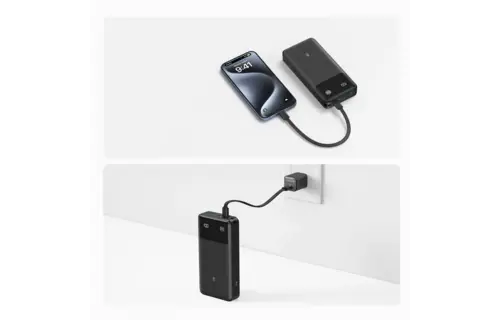 Anker Power Bank Powercore 30W Portable Charger with USB C Cable Lanyard 20,000mAh - Black