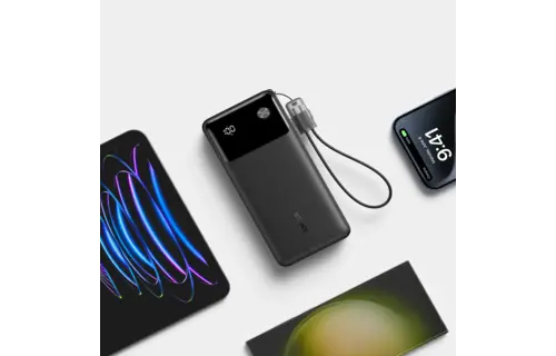 Anker Power Bank Powercore 30W Portable Charger with USB C Cable Lanyard 20,000mAh - Black