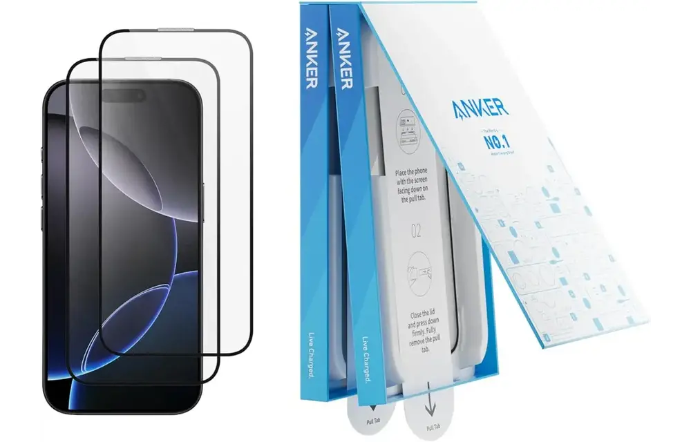 Anker Screen Printing High Definition Mobile Phone Tempered Kit for iPhone 16 Pro - Clear
