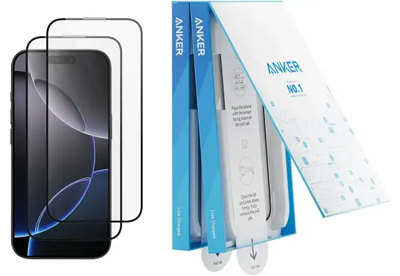 Anker Screen Printing High Definition Mobile Phone Tempered Kit for iPhone 16 Pro - Clear