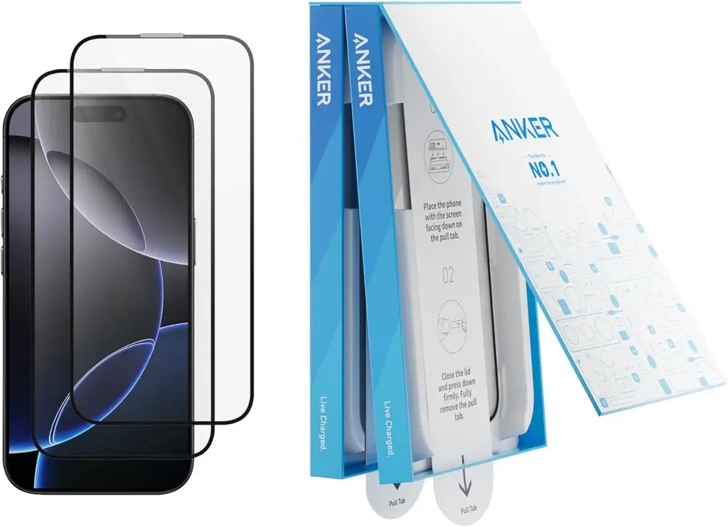 Anker Screen Printing High Definition Mobile Phone Tempered Kit for iPhone 16 Pro - Clear