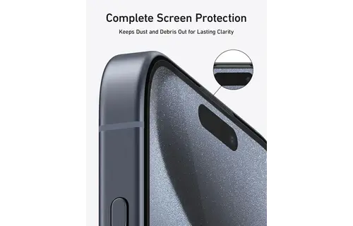 Anker Screen Printing High Definition Mobile Phone Tempered Kit for iPhone 16 Pro - Clear