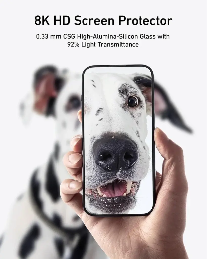 Anker Screen Printing High Definition Mobile Phone Tempered Kit for iPhone 16 Pro - Clear