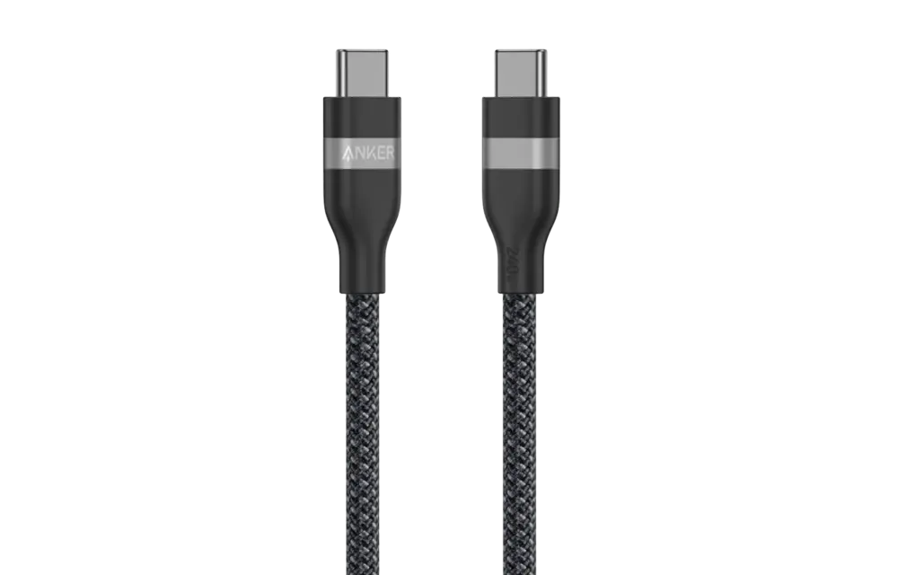 Anker USB-C to USB-C Cable 240W Upcycled Braided 3ft/0.9m - Black