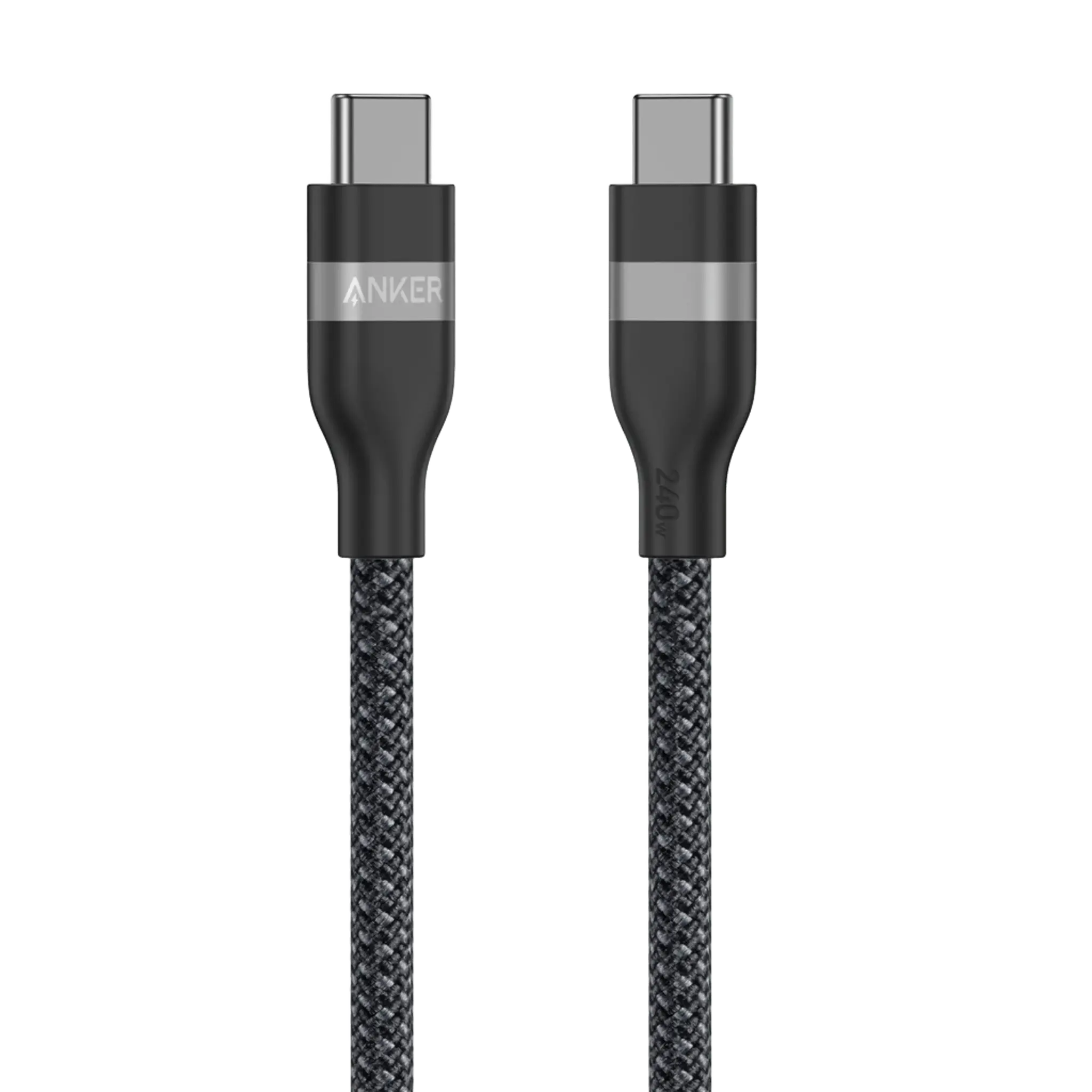 Anker USB-C to USB-C Cable 240W Upcycled Braided 3ft/0.9m - Black