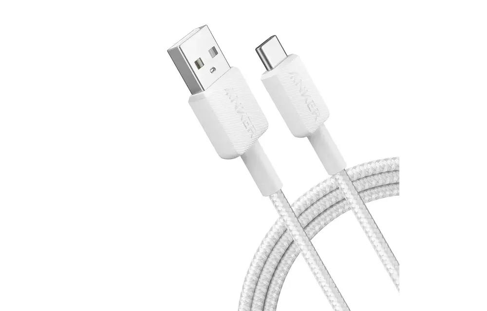 Anker Durable Braided Nylon USB-A To USB-C Cable 6ft/1.8m - White