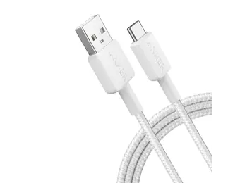 Anker Durable Braided Nylon USB-A To USB-C Cable 6ft/1.8m - White