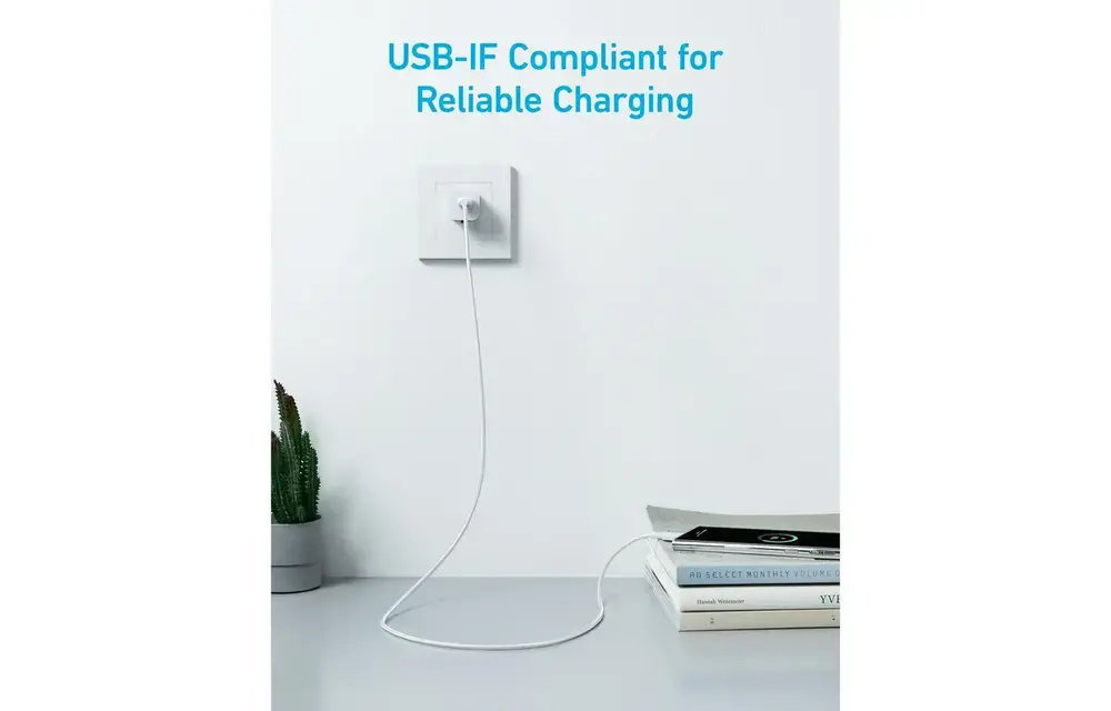 Anker Durable Braided Nylon USB-A To USB-C Cable 6ft/1.8m - White