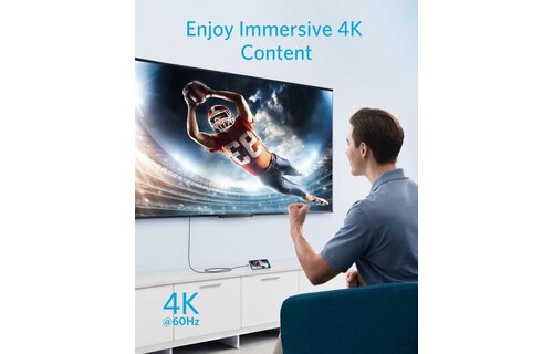 Anker Powerline USB-C to HDMI Nylon Braided Cable 6ft/1.8m - Black