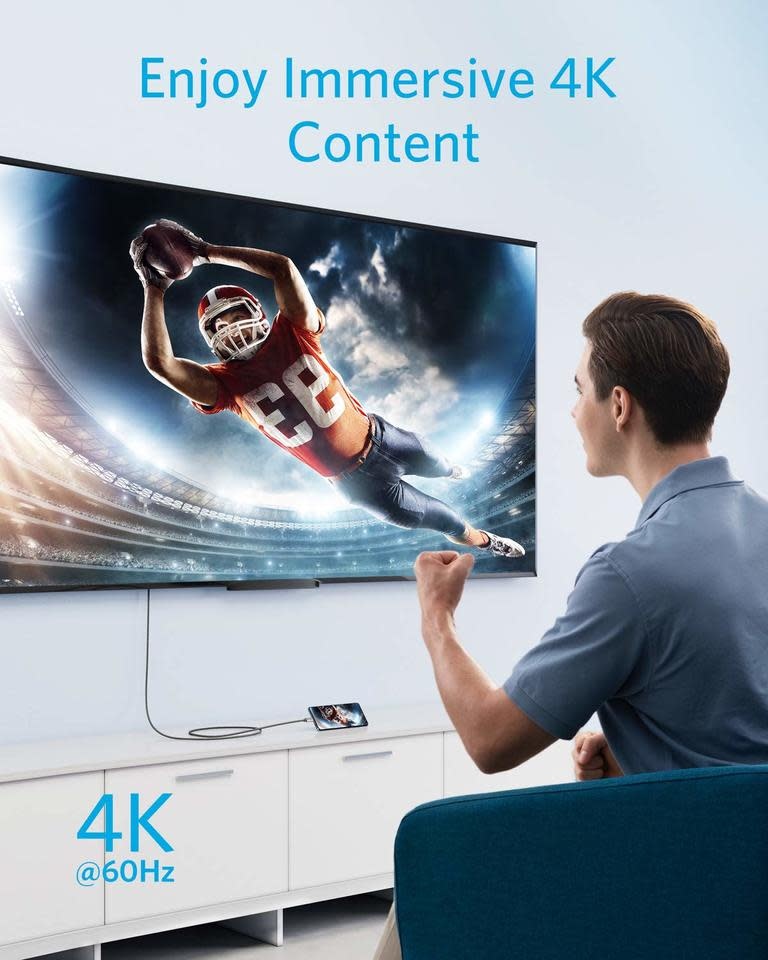 Anker Powerline USB-C to HDMI Nylon Braided Cable 6ft/1.8m - Black