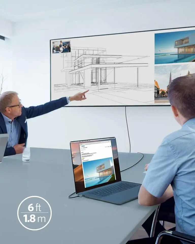 Anker Powerline USB-C to HDMI Nylon Braided Cable 6ft/1.8m - Black