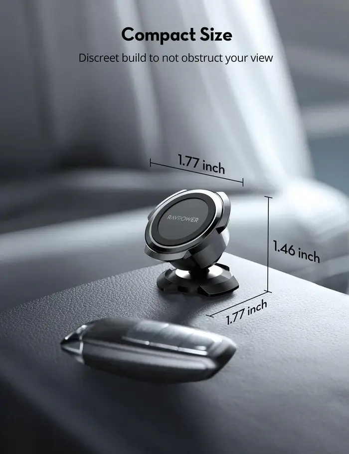 RAVPower Magnetic Car Phone Mount - Black