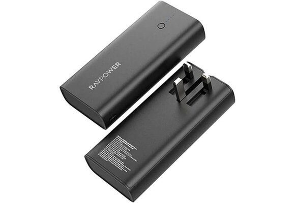RAVPower 2 in 1 with AC Adapter Power Bank PD 20W 10000mAh  - Black