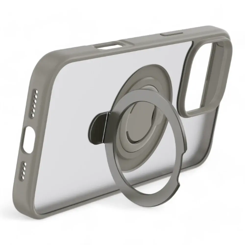 Devia Delight Series Magnetic Case with Bracket for iPhone 16 Pro max - Grey