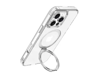 Devia Clean Series Magnetic Shockproof Case with Bracket for iPhone 16 Pro Max - Clear