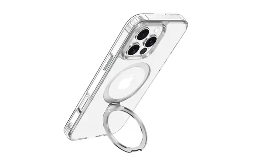 Devia Clean Series Magnetic Shockproof Case with Bracket for iPhone 16 Pro Max - Clear