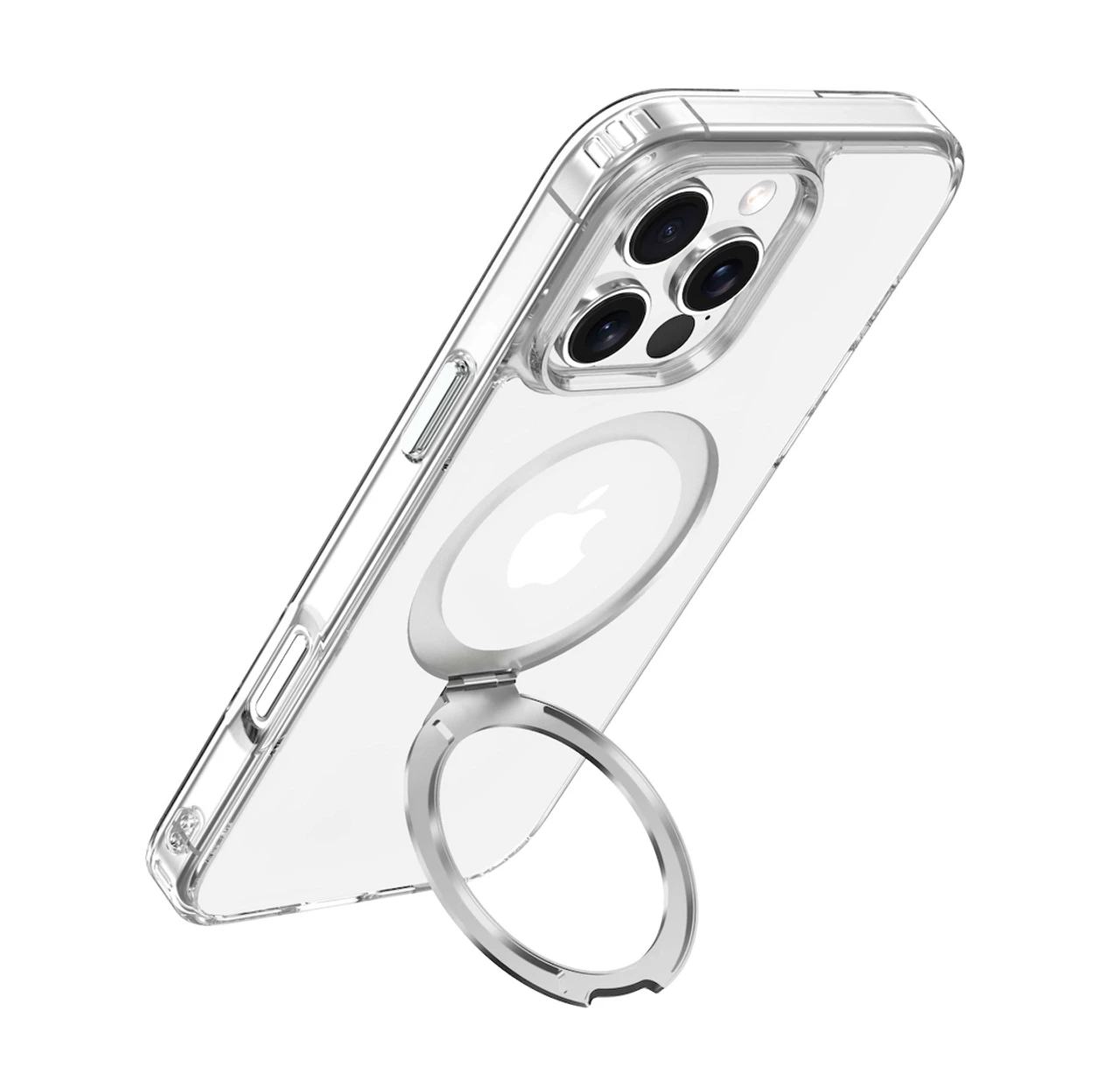 Devia Clean Series Magnetic Shockproof Case with Bracket for iPhone 16 Pro Max - Clear