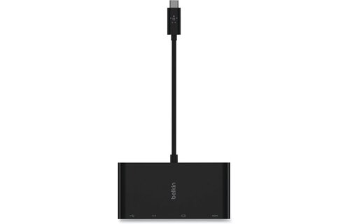 Belkin USB-C  4-IN-1 Core Hub 100W Gigabet Ethernet HDMI VGA USB-A - Black