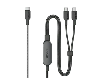 Anker 2-in-1 USB C to USB C Cable 4ft 140W - Black