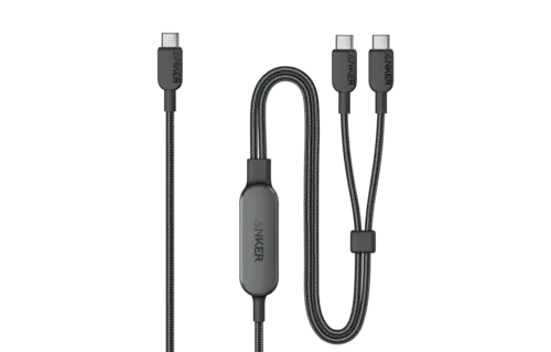 Anker 2-in-1 USB C to USB C Cable 4ft 140W - Black