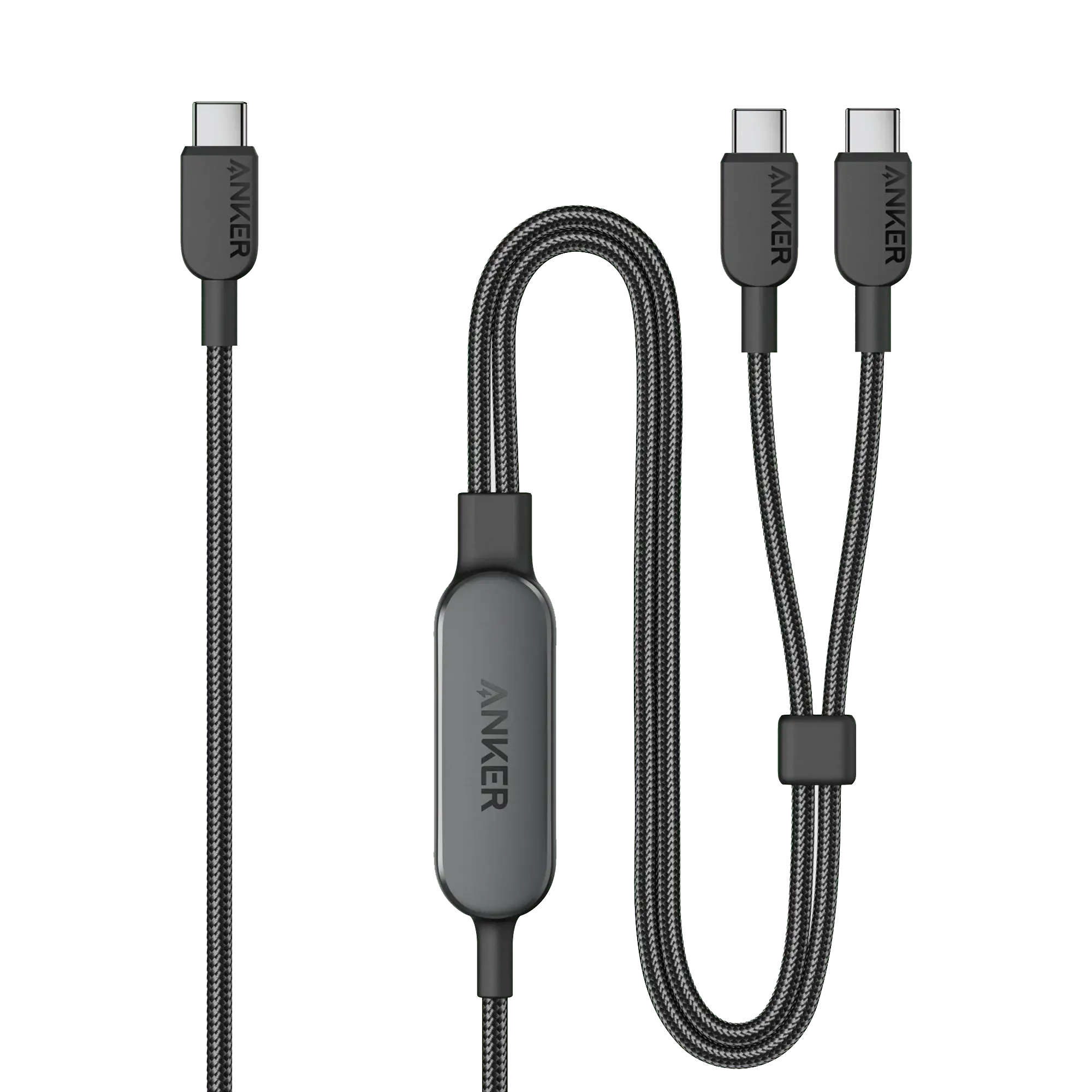 Anker 2-in-1 USB C to USB C Cable 4ft 140W - Black