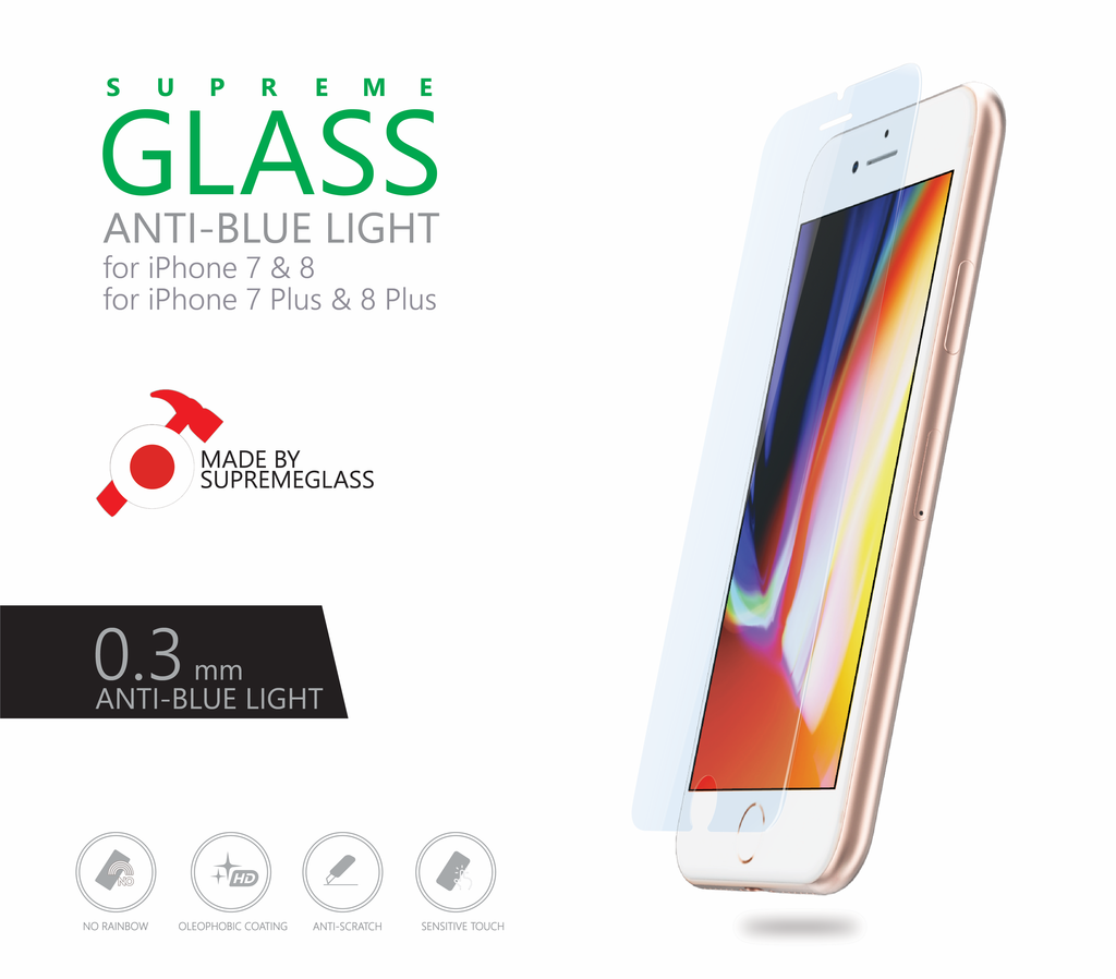 AmazingThing Supreme Glass for iPhone 4.7" 7/8/SE - Clear Anti Blue Light