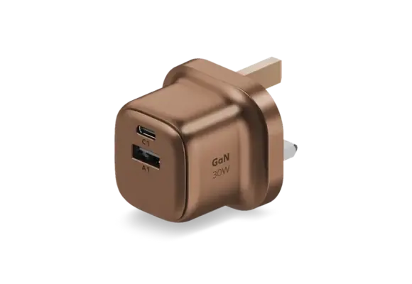 Momax 1 Charge 2 Port Gan Charger 30W - Desert Titanium