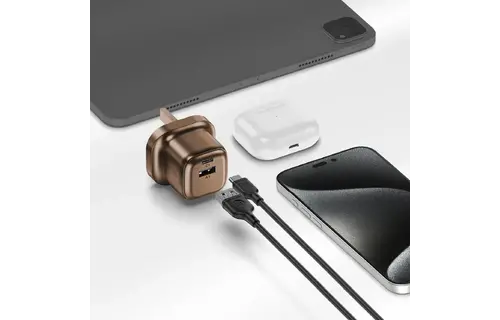 Momax 1 Charge 2 Port Gan Charger 30W - Desert Titanium