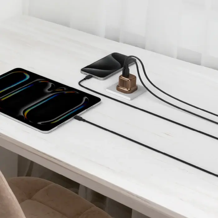 Momax 1 Charge 2 Port Gan Charger 30W - Desert Titanium