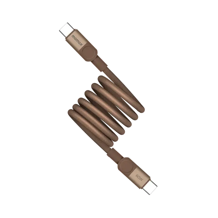 Momax MagLink Magnetic USB-C to USB-C 60W Cable 1M - Desert Titanium