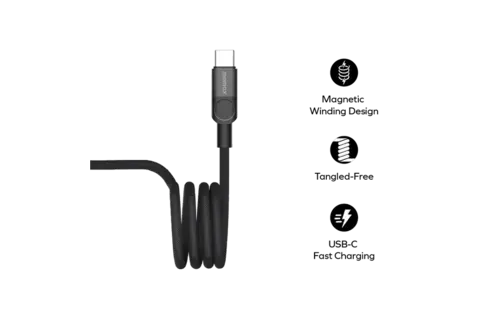 Momax MagLink Magnetic USB-C to USB-C 60W Cable 1M - Black