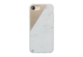 Native Union Clic Marble Metal Case For iPhone 7/8/SE - White/Gold