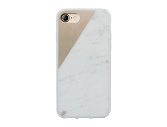 Native Union Clic Marble Metal Case For iPhone 7/8/SE - White/Gold