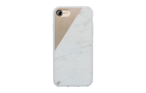 Native Union Clic Marble Metal Case For iPhone 7/8/SE - White/Gold